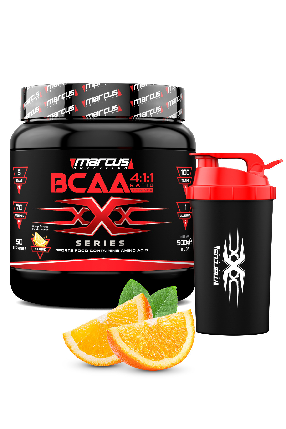 Marcus Nutrition Marcus Bcaa X Series 4.1.1 500 Amino Asit G (PORTAKAL AROMALI)