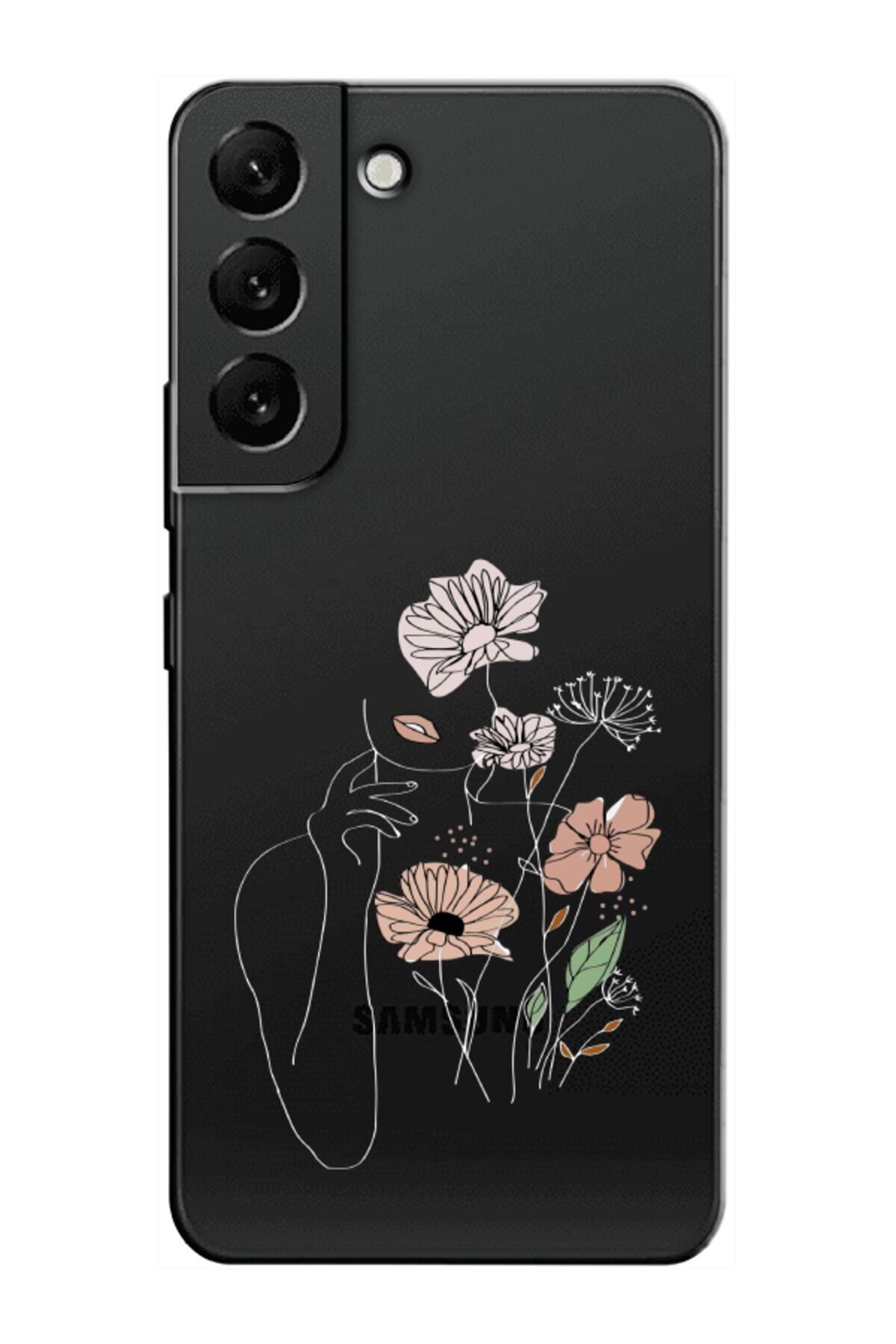 Samsung S22 Plus Women Flower Transparent Phone Case