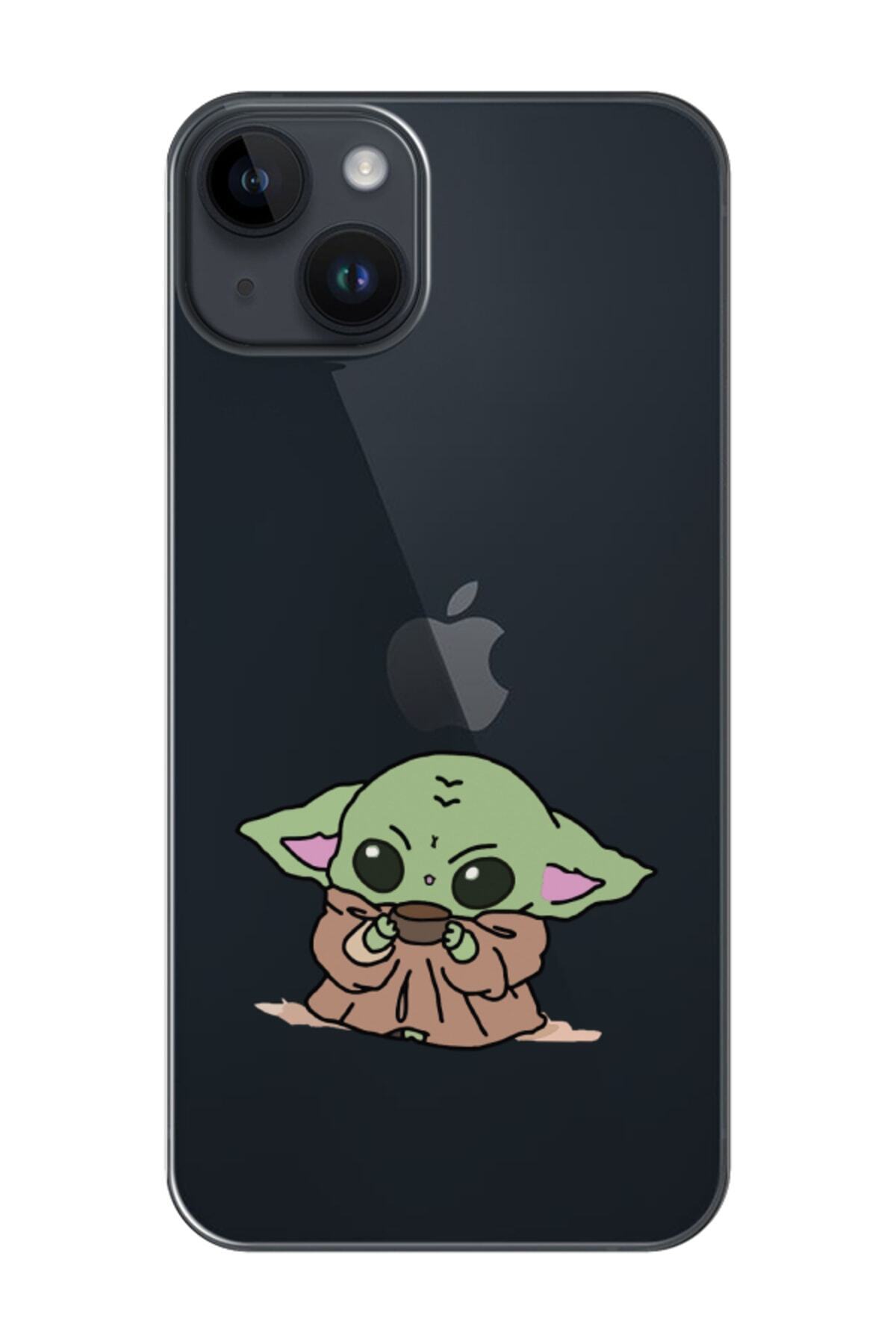 Iphone 14 Plus Baby Yoda Transparent Phone Case