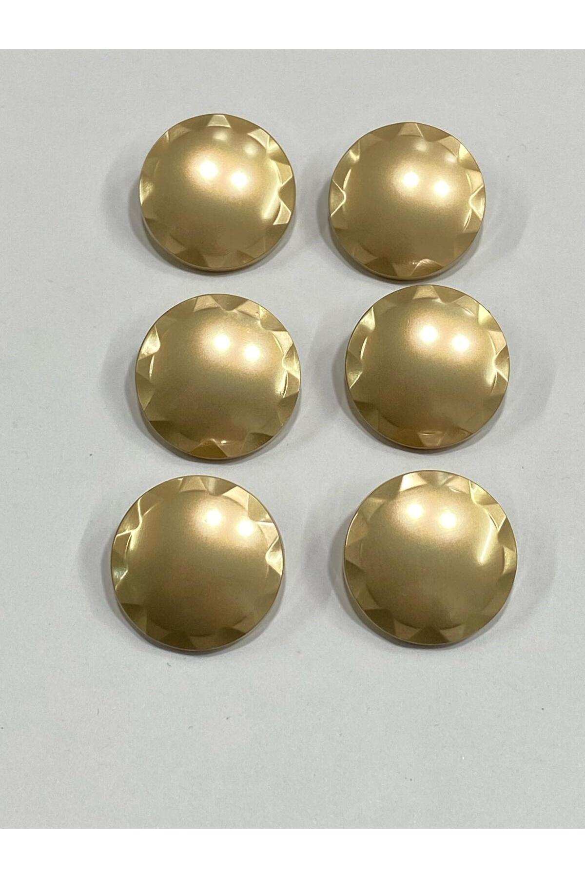 Metal Button/Trench Coat Length/Set of 6/2,3 cm/jx015/Matt Gold
