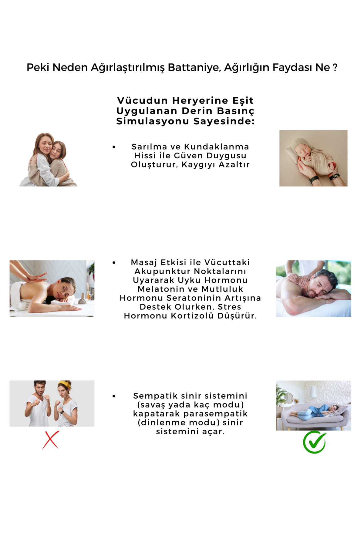 Terapise Süper Yumuşak Wellsoft Ağırlıklı Çocuk Yorganı / Battaniyesi, 3 kg, Gri, Çift Taraflı,  4 yaş altı fotoğrafı 4 (önizleme)