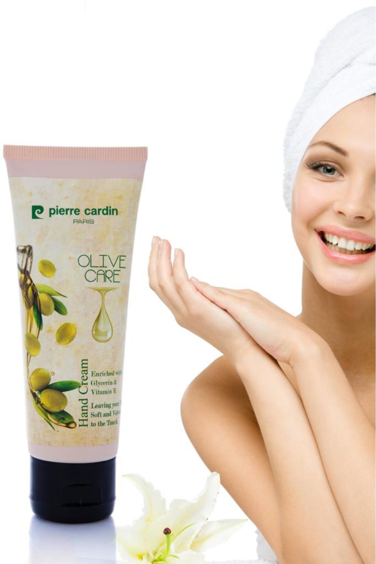 کرم دست مرطوب کننده عصاره روغن زیتون ویتامین E - 75 میلی لیتر Pierre Cardin
