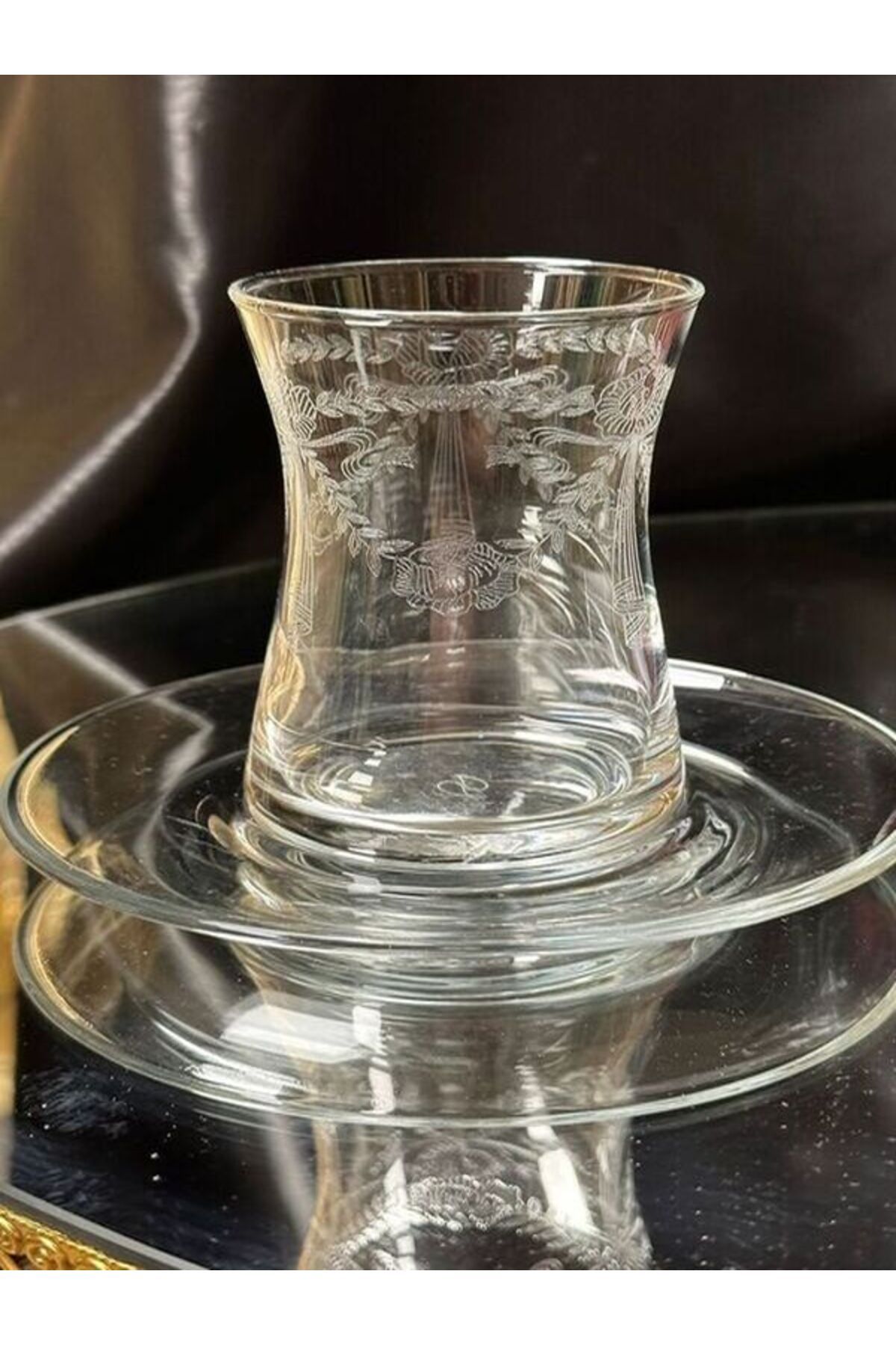 ÇAY SETİ Heybeli Pantolu 5478 - Gul - Şeffaf