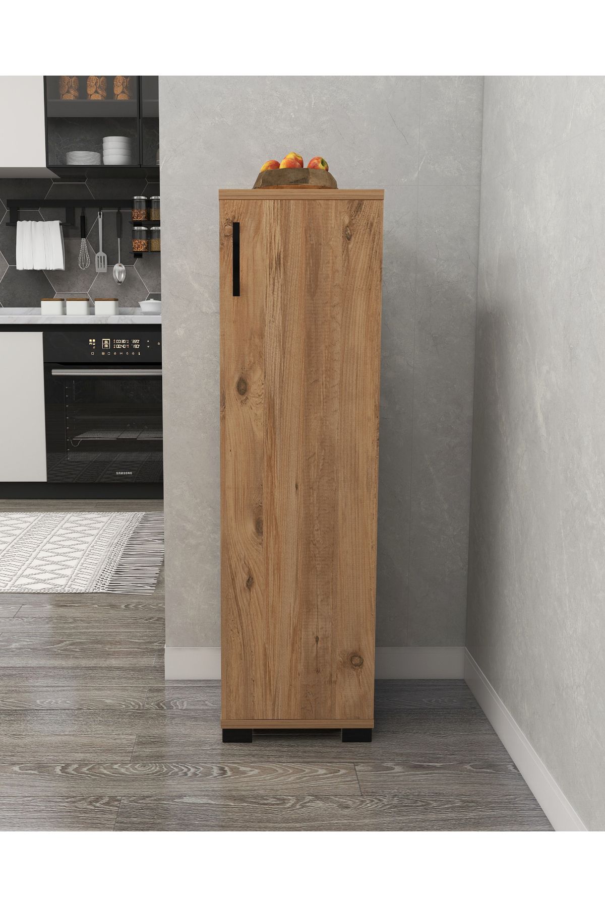 Çok Amaçlı Tek Kapaklı Mini Dolap Erzak Dolabı Banyo Dolabı #2