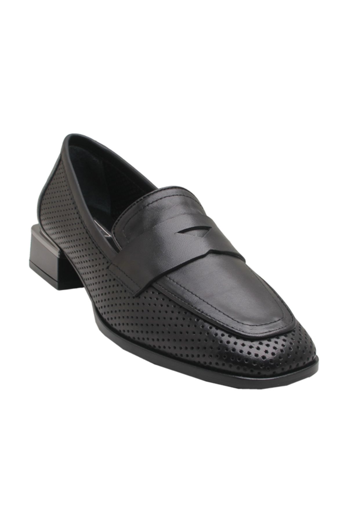 لوفر مشکی زنانه 860 5394 کفش Loafer اورجینال Kemal Tanca