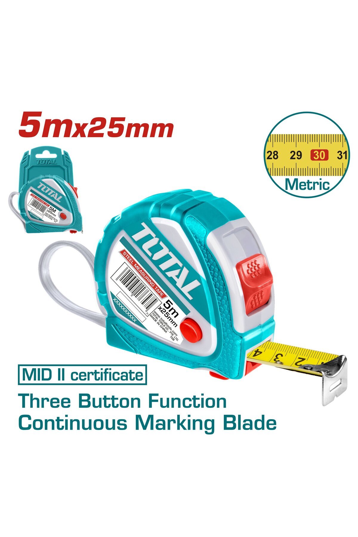 5 Meters 25 MM Ribbon Meters High Quality NMS HARDWARE