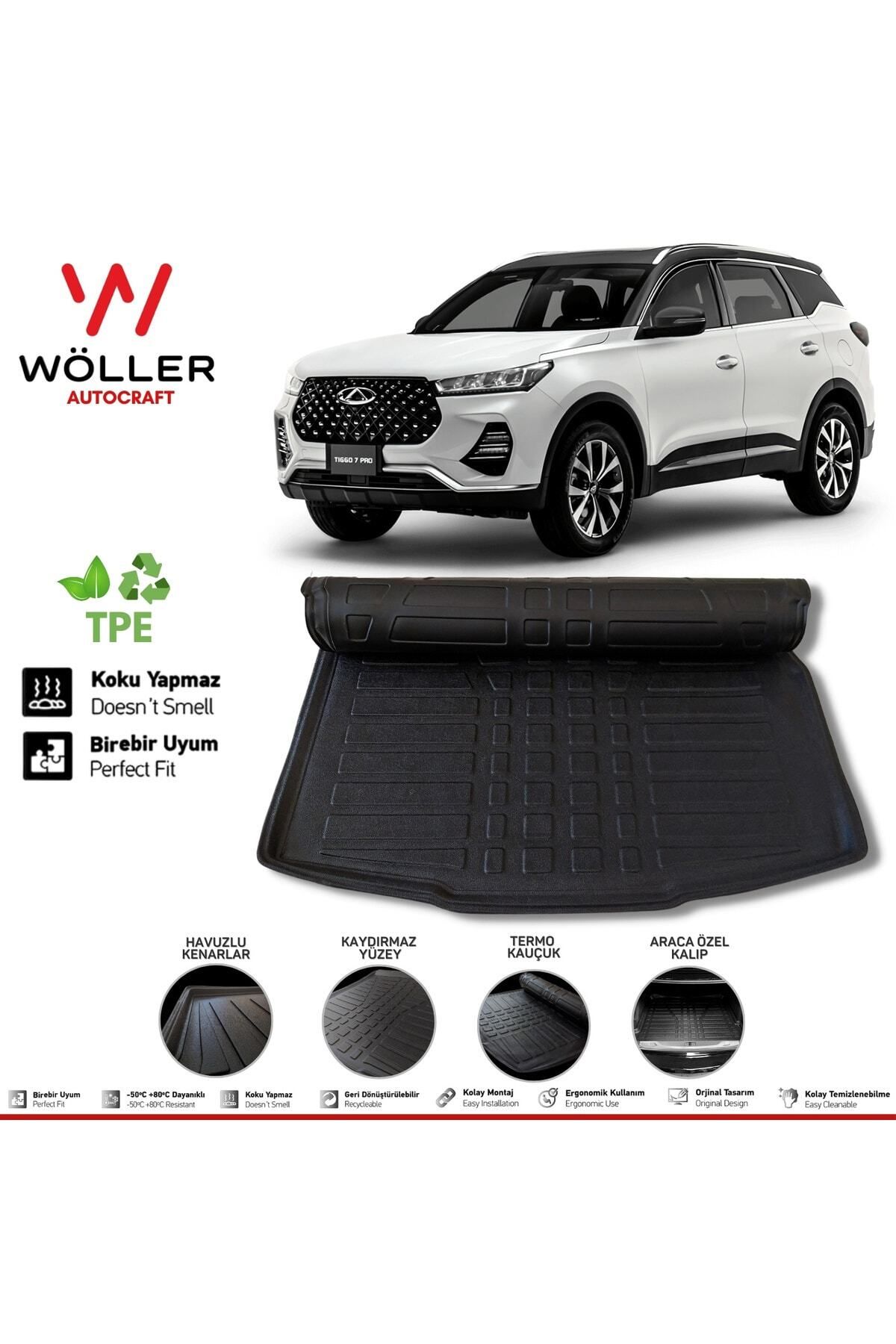 Багажный пул Wöller Chery Tiggo 7 Pro после 2022 года 3d Ultraflex Flexible wöllerultraflex173