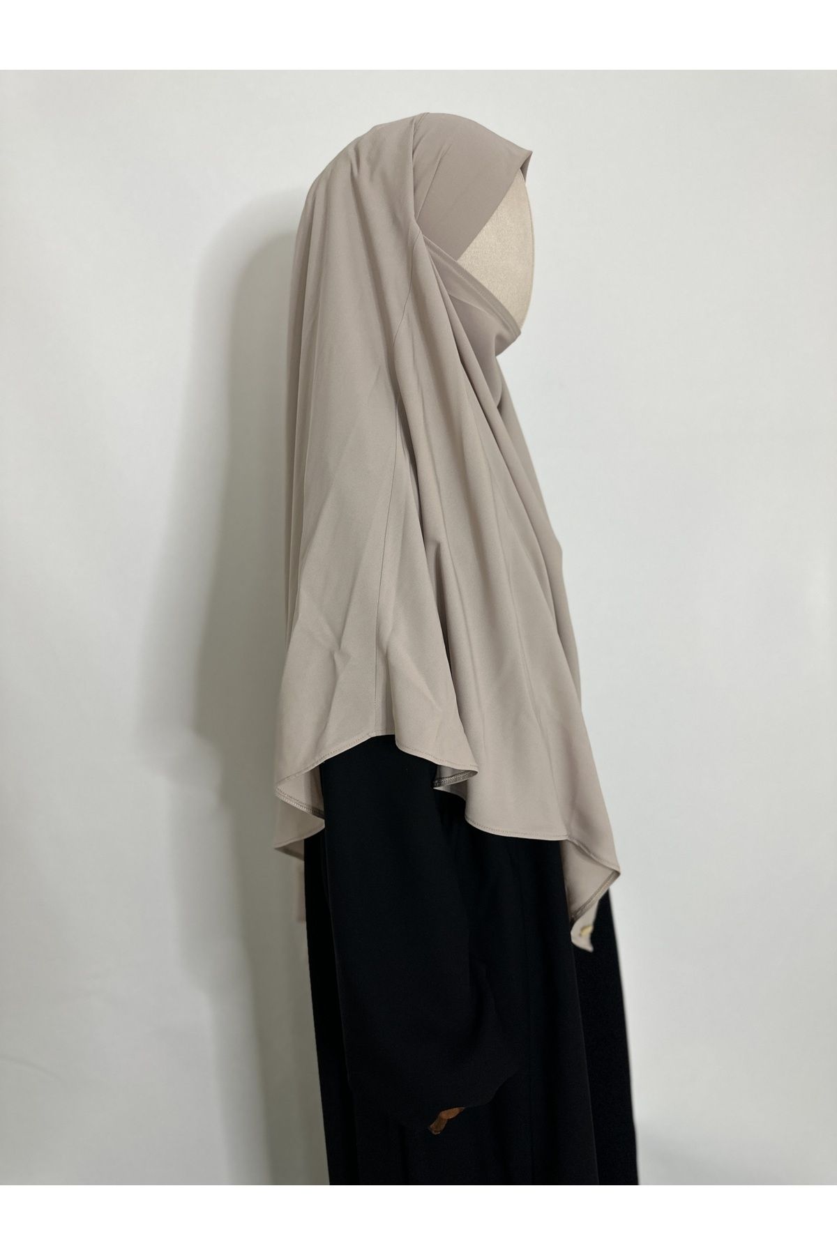 R&S modibone-Souffle Ready Scarf, Single Layer, Medina Thread (Suitable for Ac and Umrah) Hijap Khimar Stone Color 7