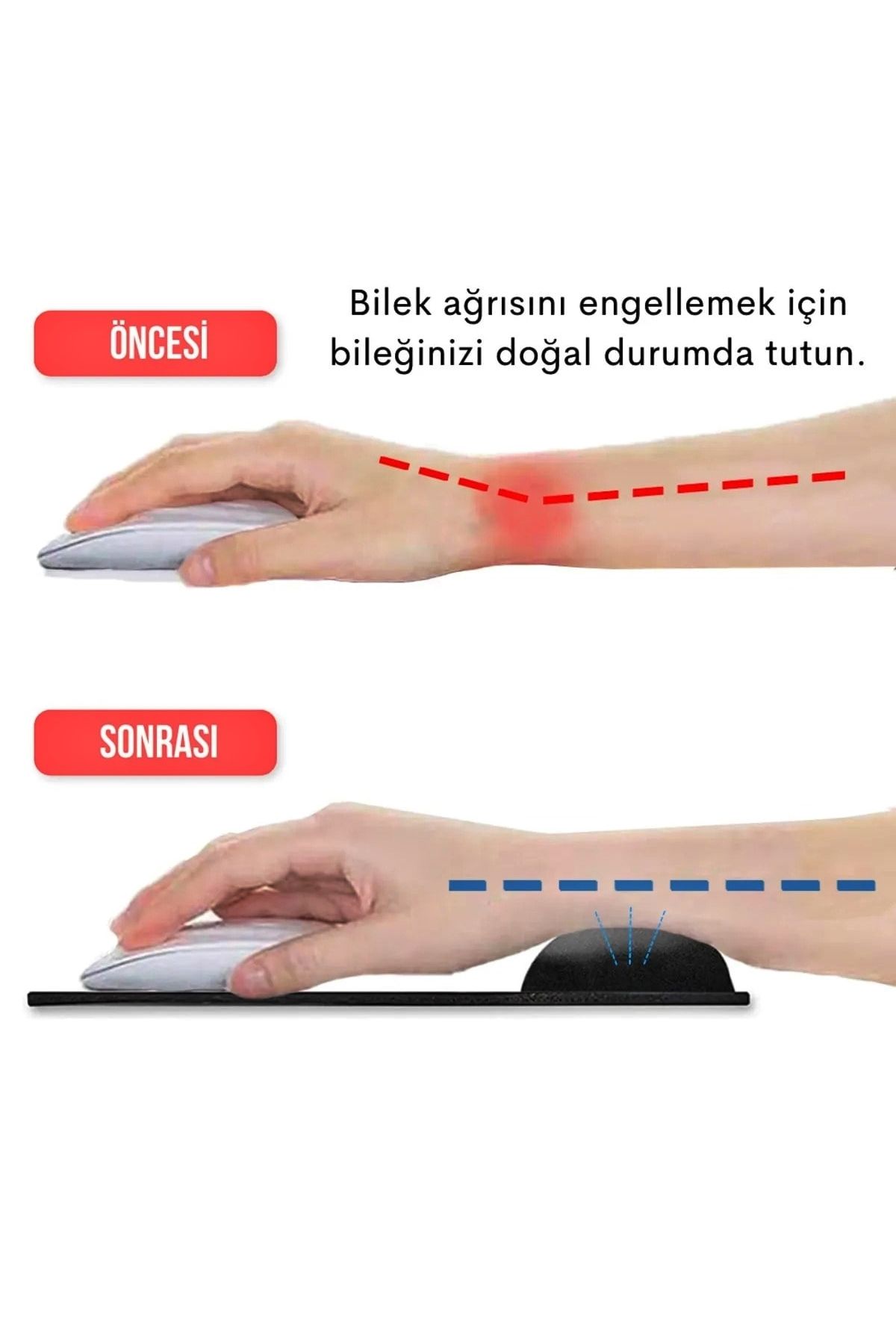 Boldy-Mouse Pad with Wrist Support Non-Slip Mouse Pad Mouse Pad Red Mouse Pad Oval Mouse Pad Mousepad 5