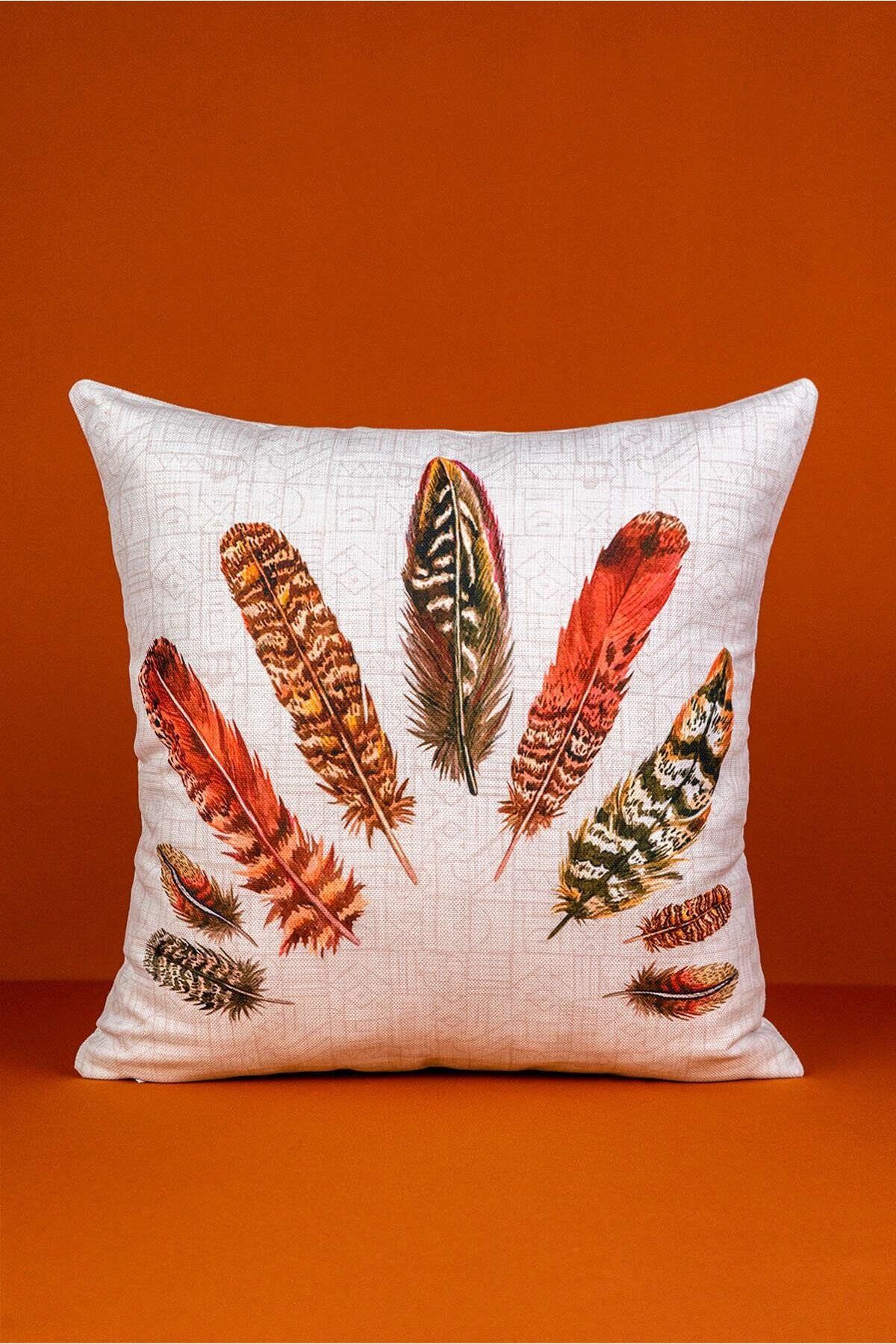 Feather print throw pillows clearance