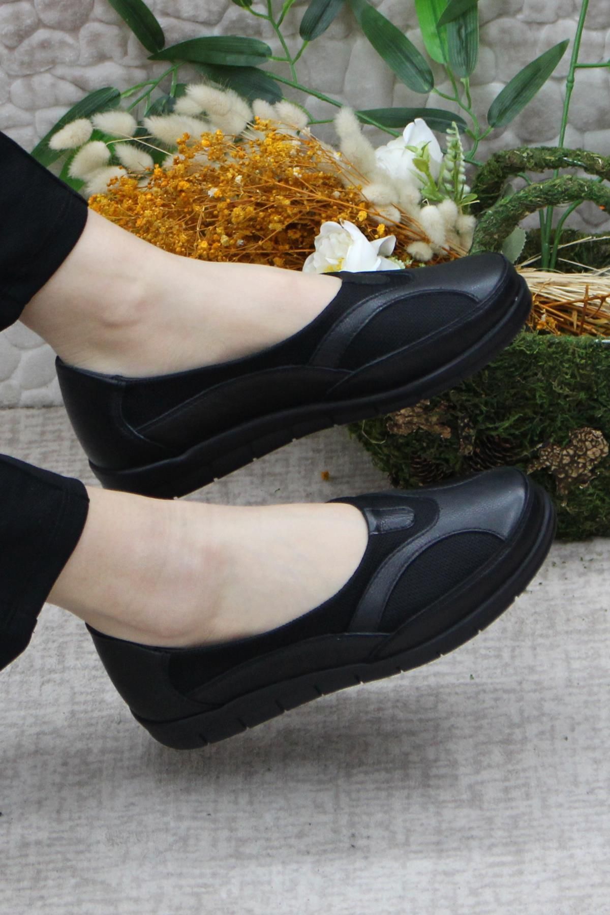 Polaris-105006   Pantofi de damă din piele naturală, negru, 5 puncte 5
