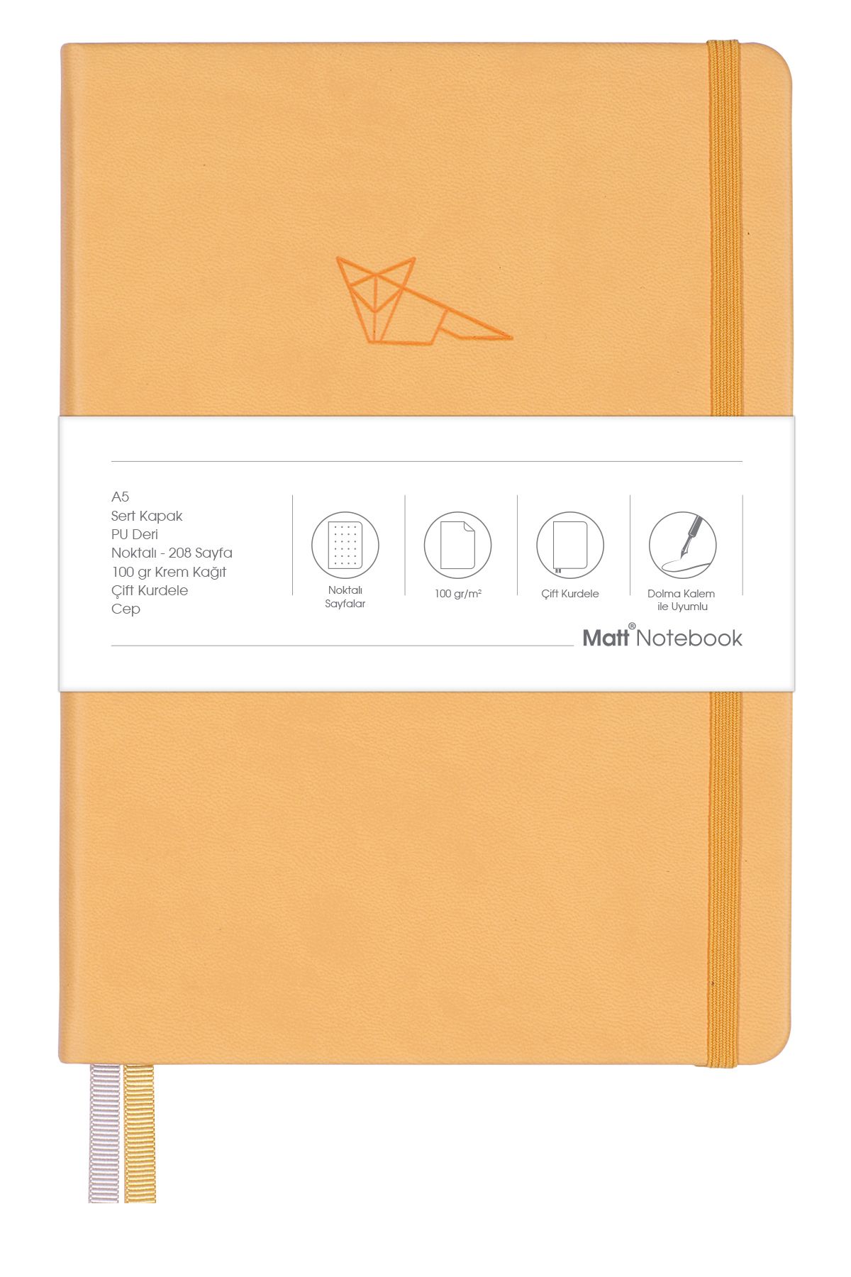 Matt Notebook-Caiet A5 cu puncte galben 7
