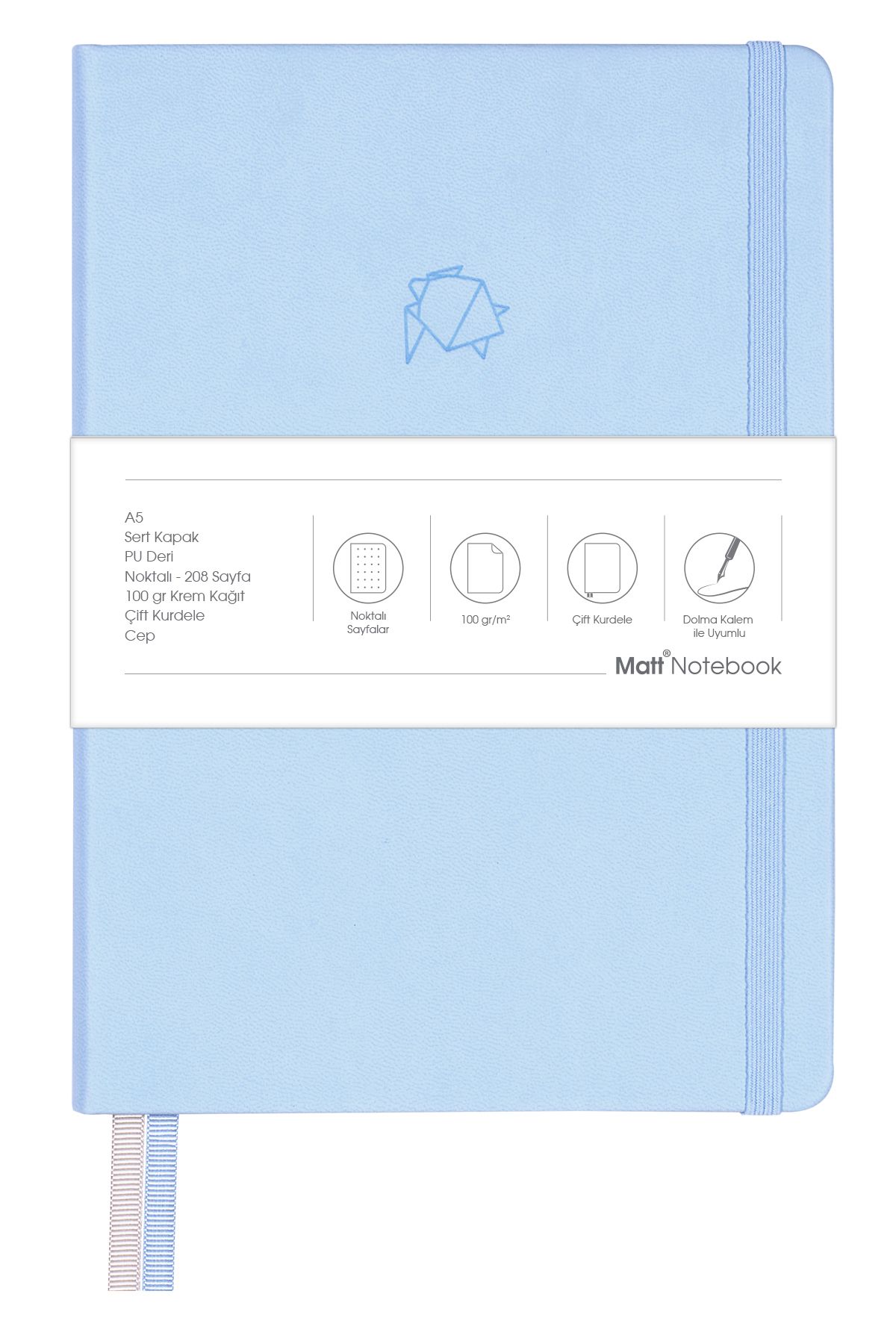 Matt Notebook-Caiet A5 cu puncte albastre 7