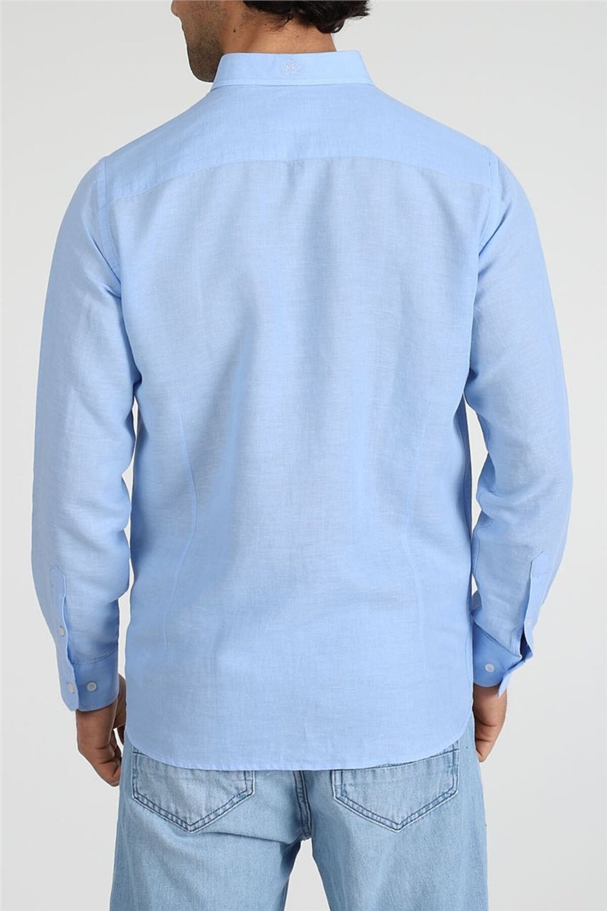 پیراهن مردانه آبی ADAM BOXES | SFSL11B اورجینال - تصویر 4