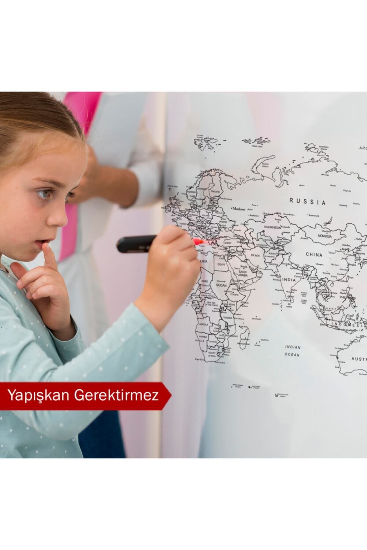 Pi Papers-World Map - Static Smart Paper with Non-Adhesive Holding Note Document Photo Paper Holder 3