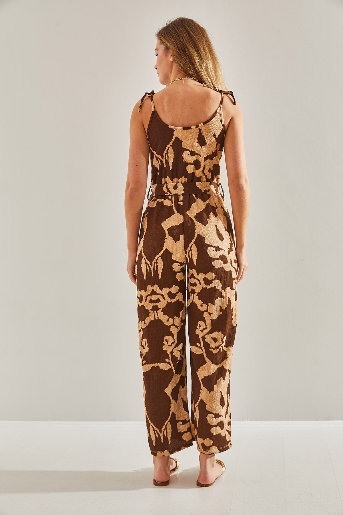 Bianco Lucci-Női kötélpántos mintás jumpsuit 4