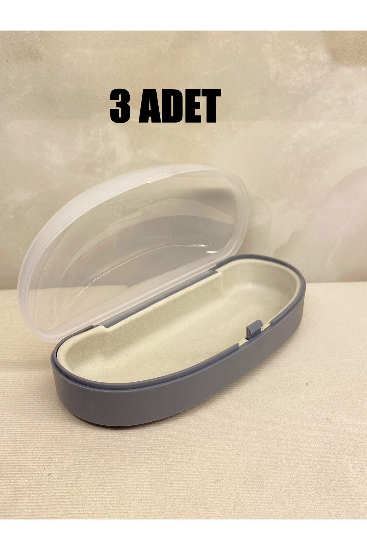 GBN 3 ADET ÇİZİLME ÖNLEYİCİ GÖZLÜK KORUMA KILIFI GÜNEŞ GÖZLÜĞÜ KABI GRİ GÜNEŞ
