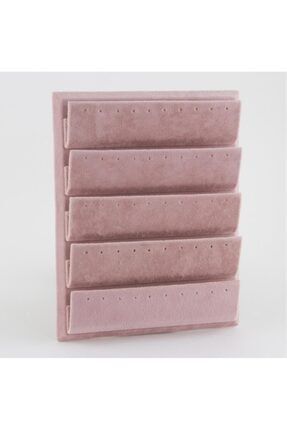 Mdf Üzerine Süet Katlı Pembe Küpe Standı (AYDINDECOR) 670643553