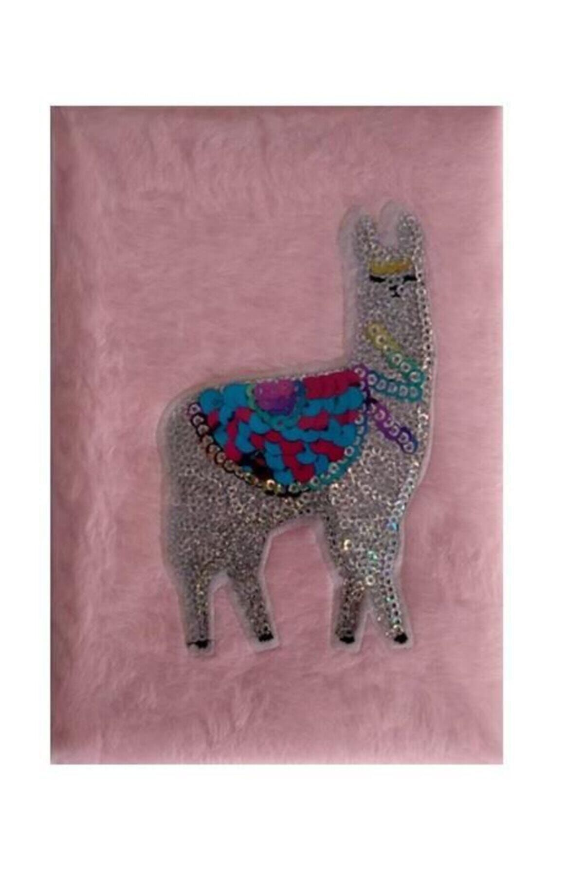 Mikro-Plush Pink Lama Sequin Keepsake Notebook - Pls15 1