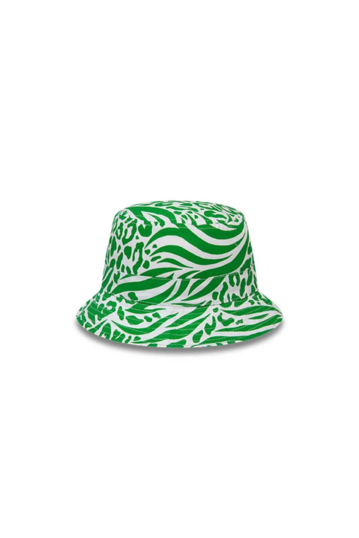 NEW ERA - Patterned Reverseable Bucket Hat Yeşil Balıkçı Şapkası OH8628