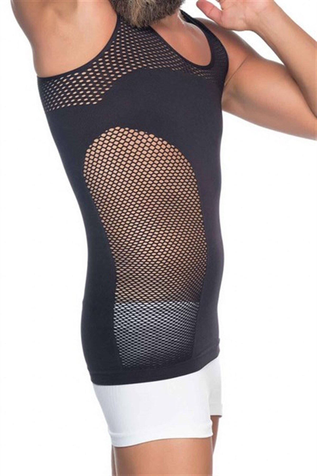 C&City-C11006 Sportler-Korsett für Herren, Schwarz 2