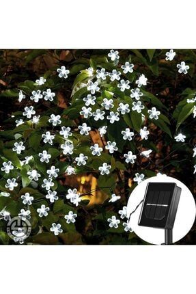 50 Ledli 8 Modlu Solar Çiçekli Beyaz Işık Bayçe Aydınlatma Dekorasyon Güneş Enerjili 0TSBDKAC50