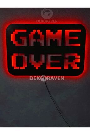 Game Over Led Işıklı Tablo goodekoraven