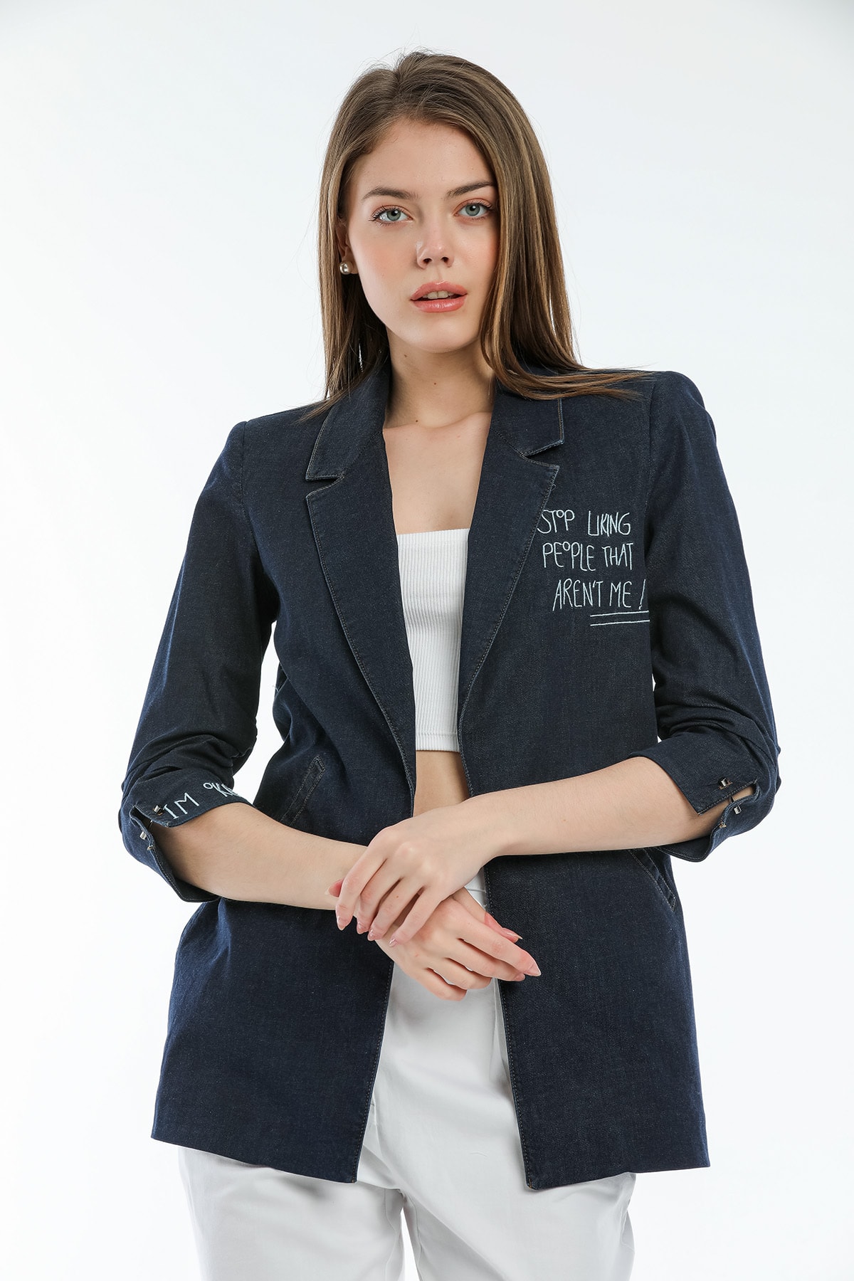 Kadın Kot Blazer Ceket