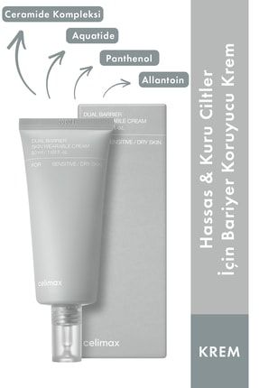 Hassas Ve Kuru Ciltlere Bariyer Onarıcı Nemlendirici Krem Dual Barrier Skin Wearable Cream 50ml DBWC