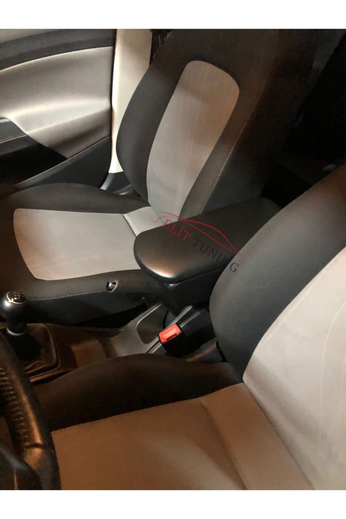 ElitTuning Peugeot 206 Deri Kol Dayama Kolçak Siyah Özel Üretim Mdf
