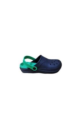 Erkek Siyah Yeşil Sandalet Terlik E192-1