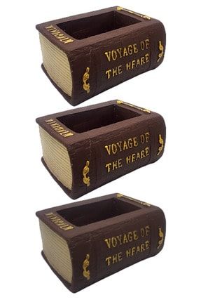 Antik Voyage Kitap Tasarım Dekor Sukulent-kaktüs Seramik Saksı Küçük Boy 3 Adet 3 Al 2 Öde Ev-ofis TYC00153645421