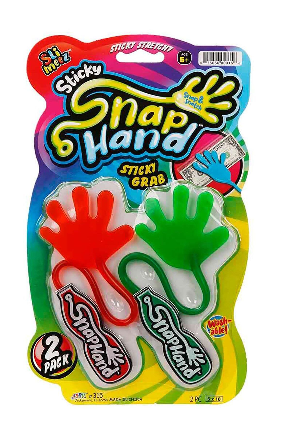 Набор из 2 наборов Sunman Fun Sticky Hands, оранжево-зеленый T5914031524N1