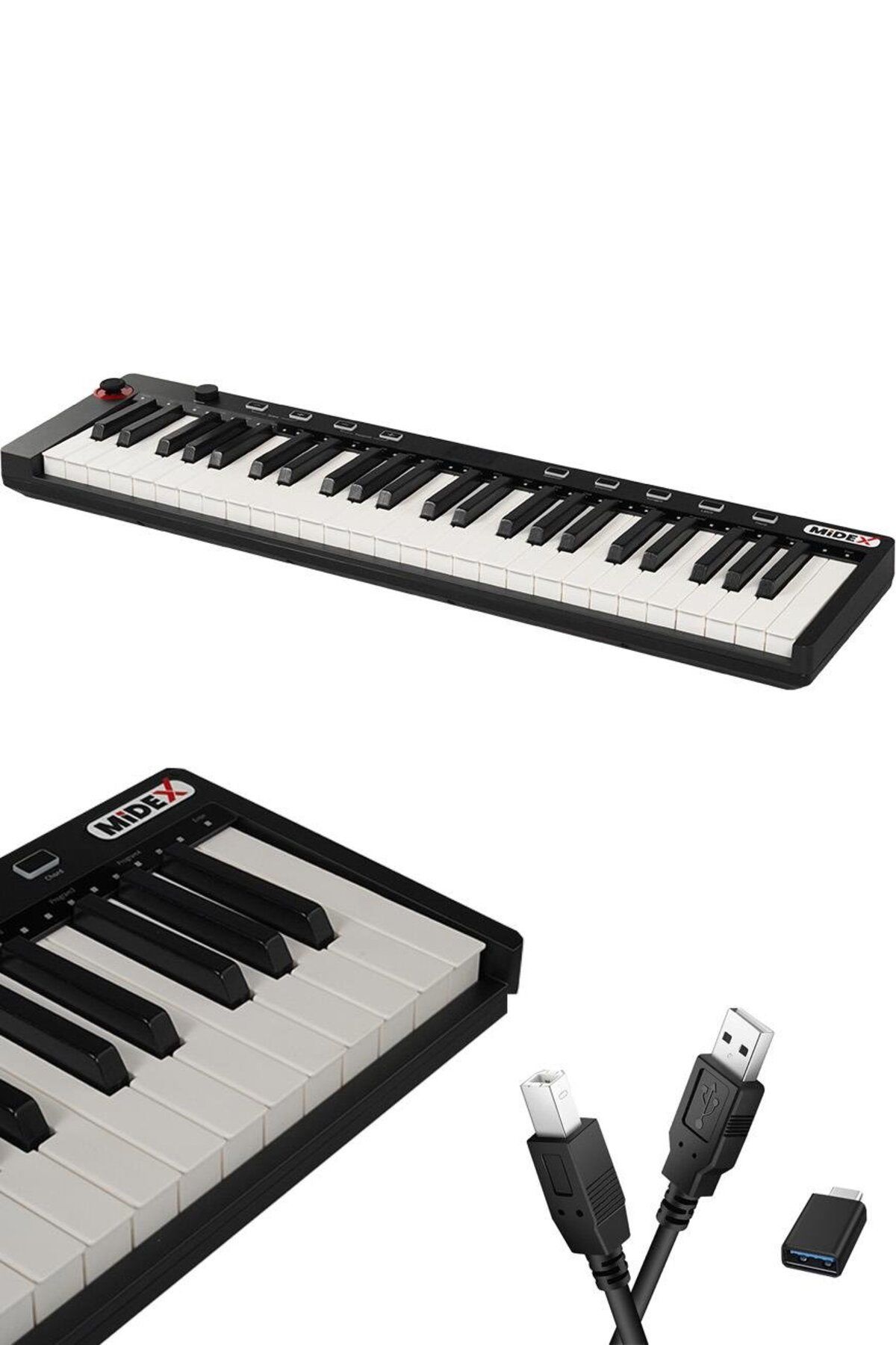 Midex-Md-499 Midi Keyboard - 49 Keys Sensitive 3