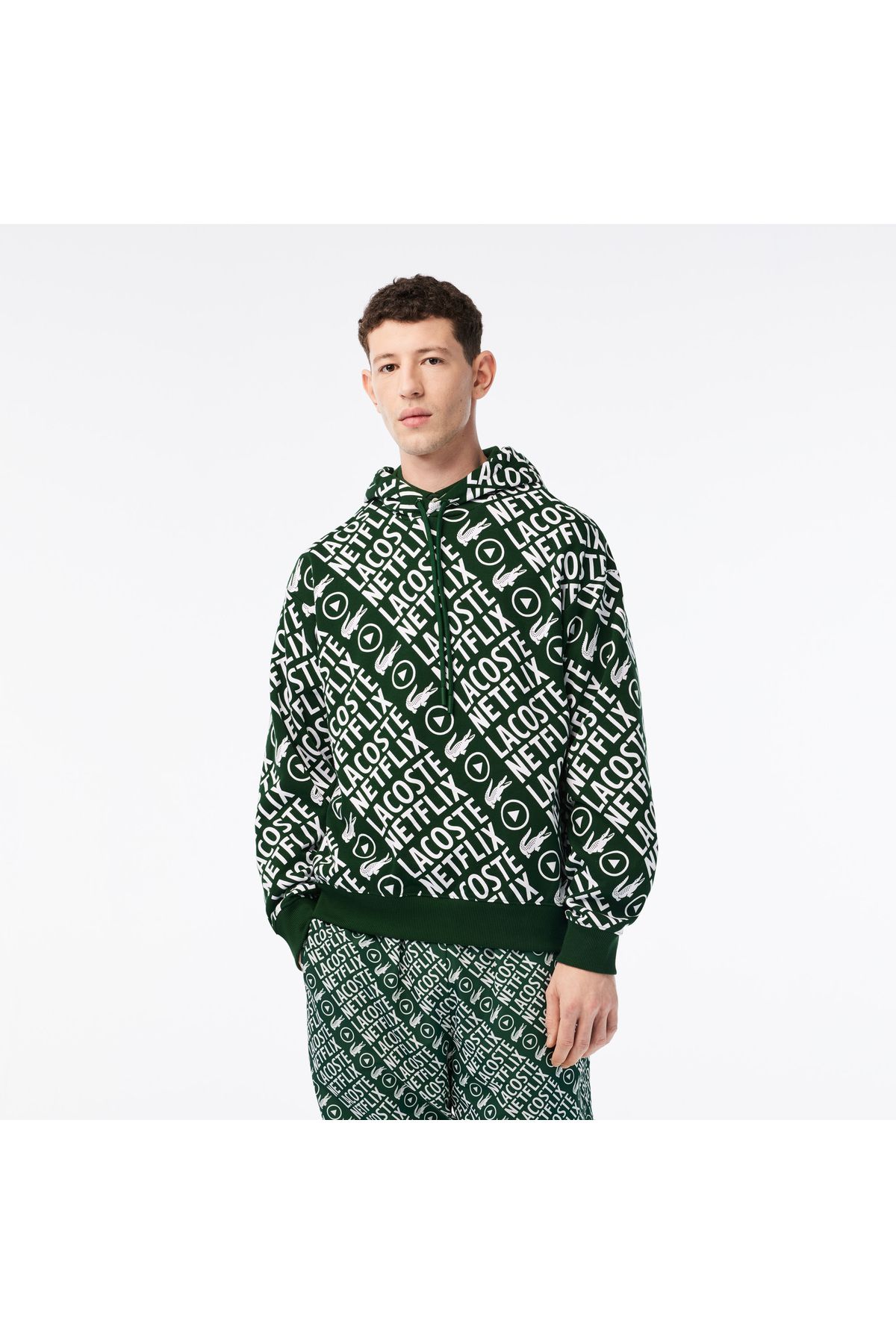 Lacoste X Netflix Men's Loose Fit Hasted Sweatryrt