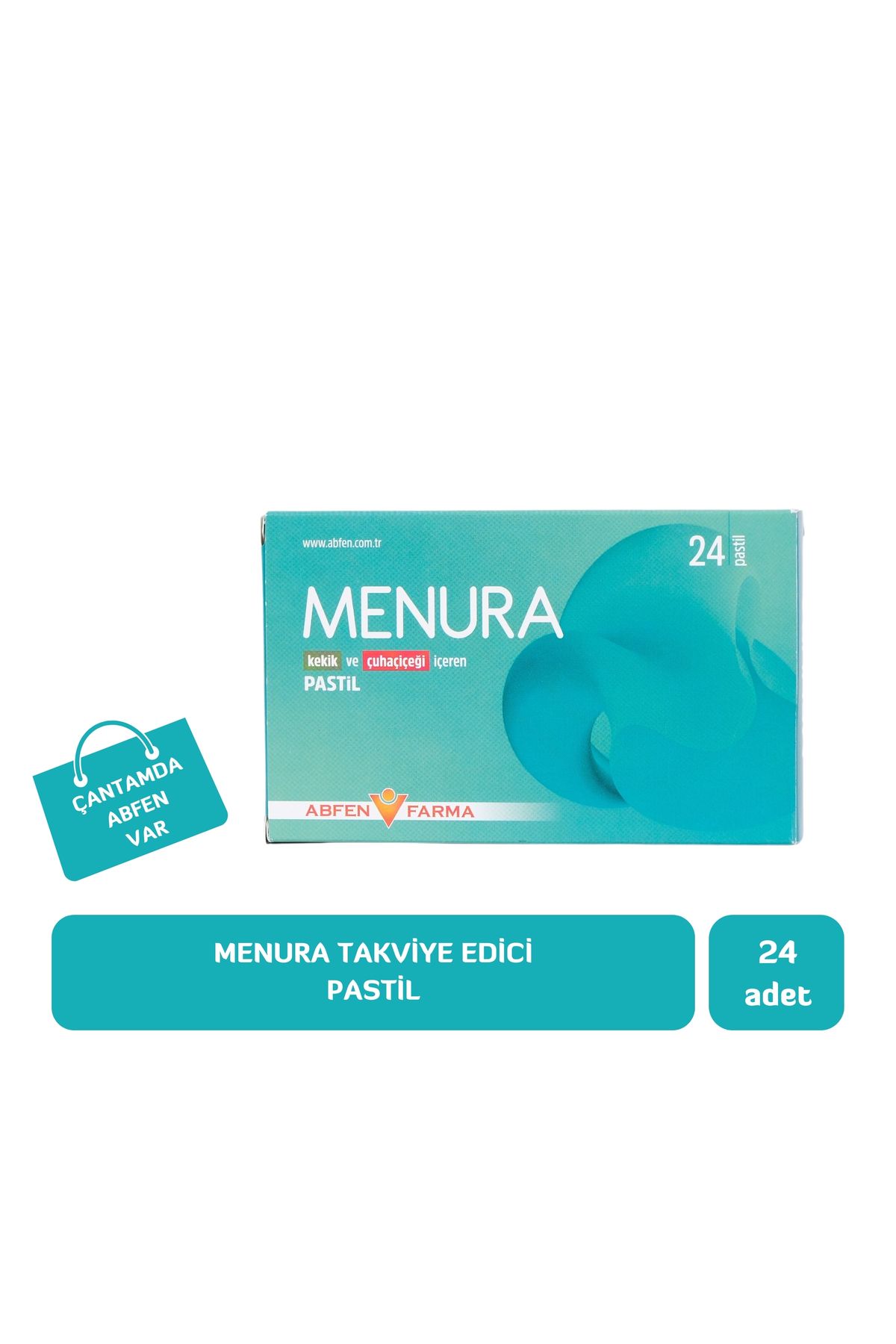 Abfen Farma Menura Kekik ve Çuhaçiçeği İçeren Pastil Takviye Edici Gıda 24 Adet