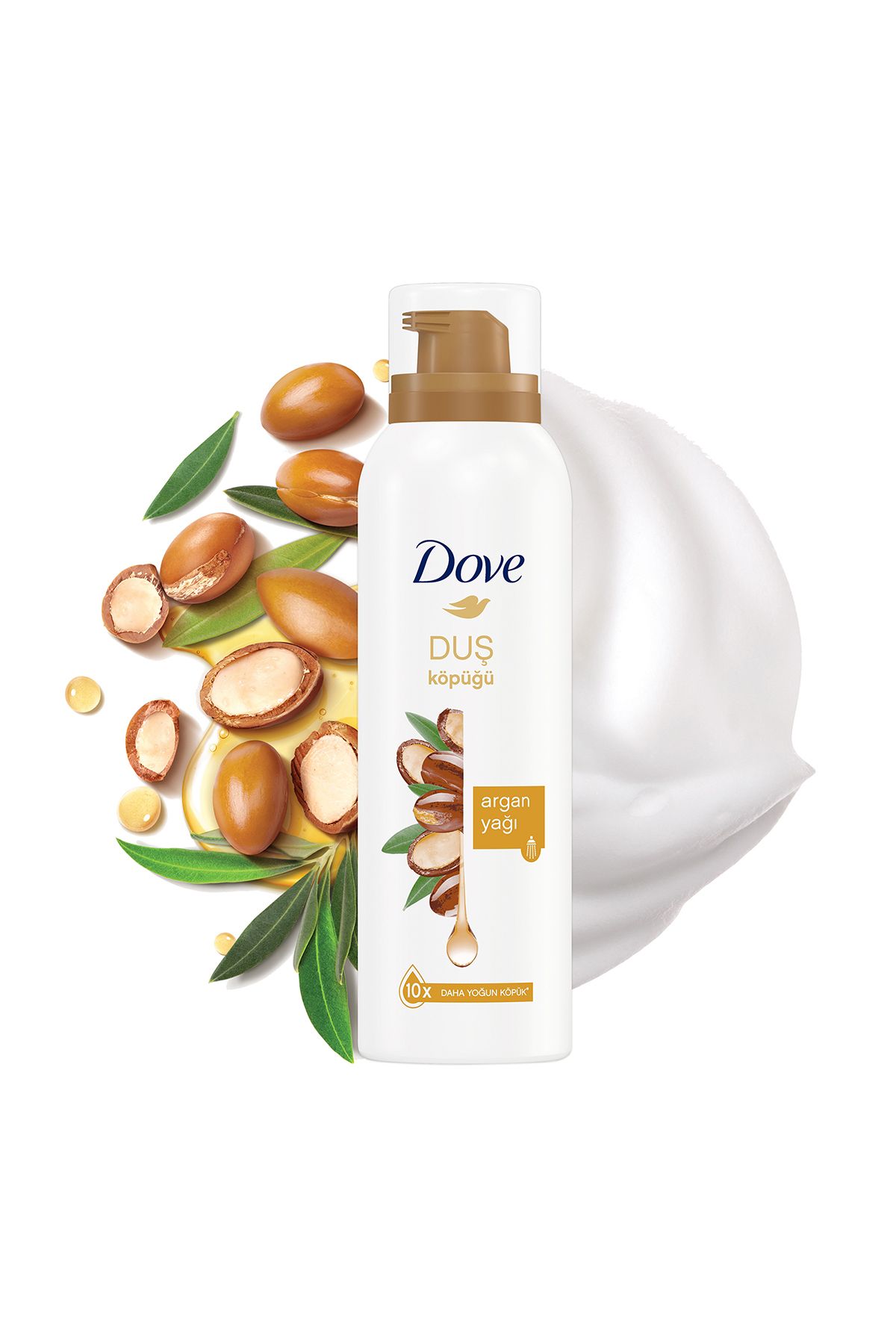 Dove-Foam Shower Gel Argan Oil Creamy Formula with 10 Layers of More Dense Foam 200 ml 3