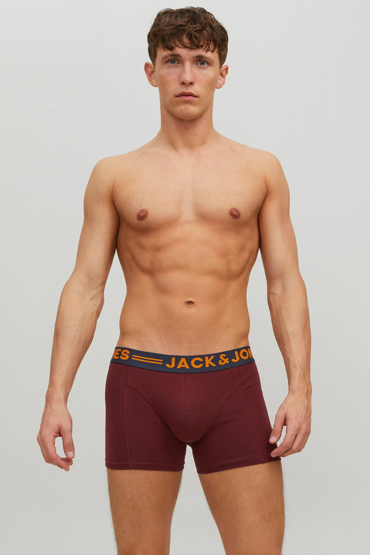 باکسر جک اند جونز مردانه پنبه ای بورگاندی  راسته باکسر فاق نرمال    Lounge/Home | Jack & Jones 12113943 - BS TR - تصویر 3