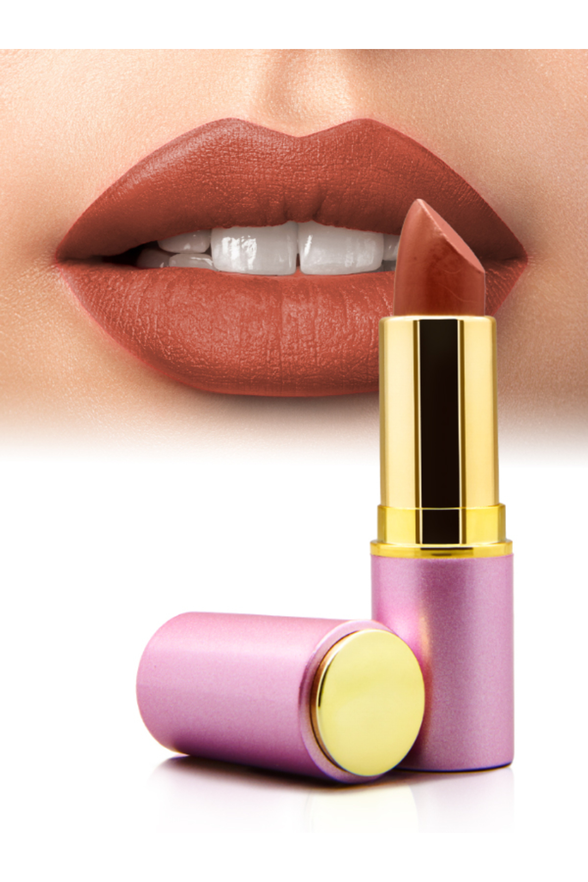 GL Beauty Natural Matte Lipstick / Lip Nourishing Matte Lipstick Pink and Coffee Mix No 23
