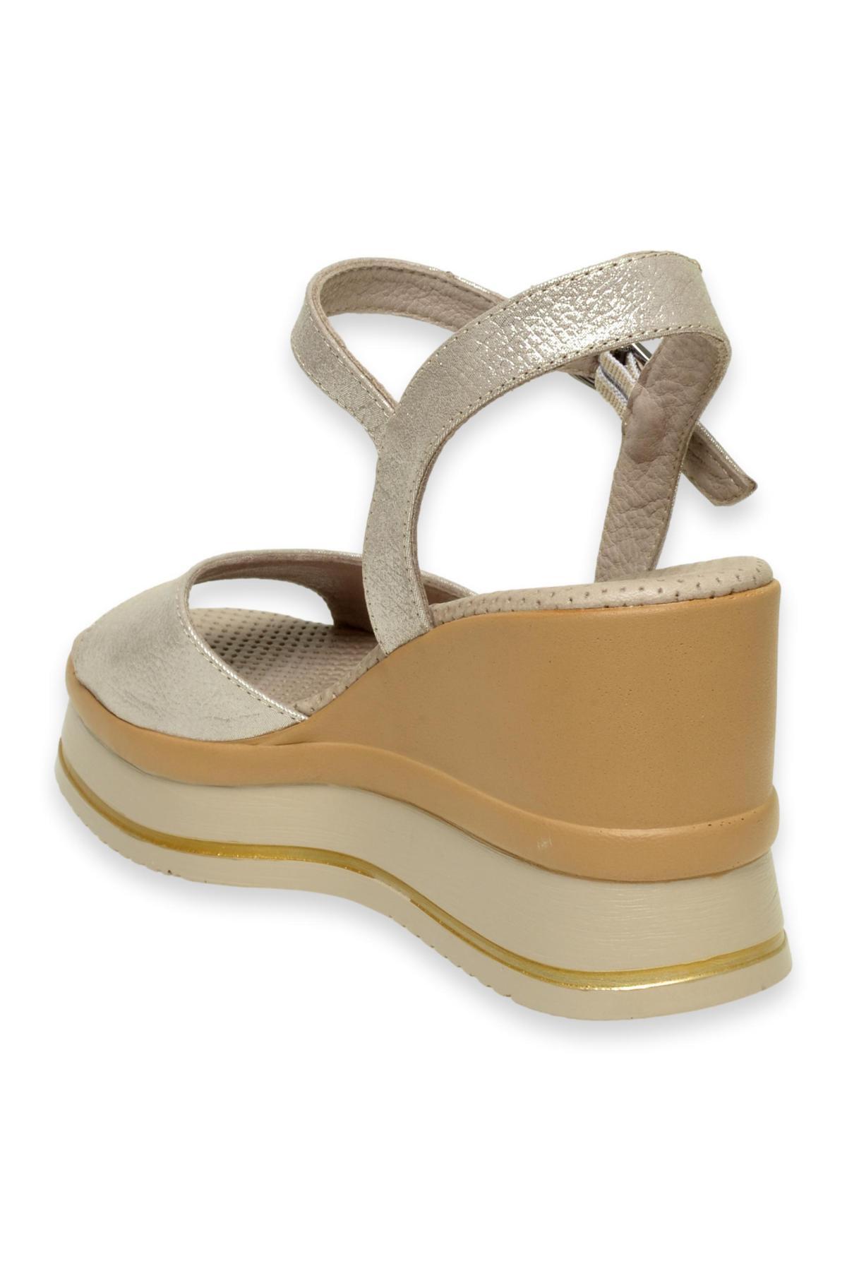 صندل زنانه قهوه ای Mammamia | 374 D24YS-1495Z اورجینال - تصویر 4