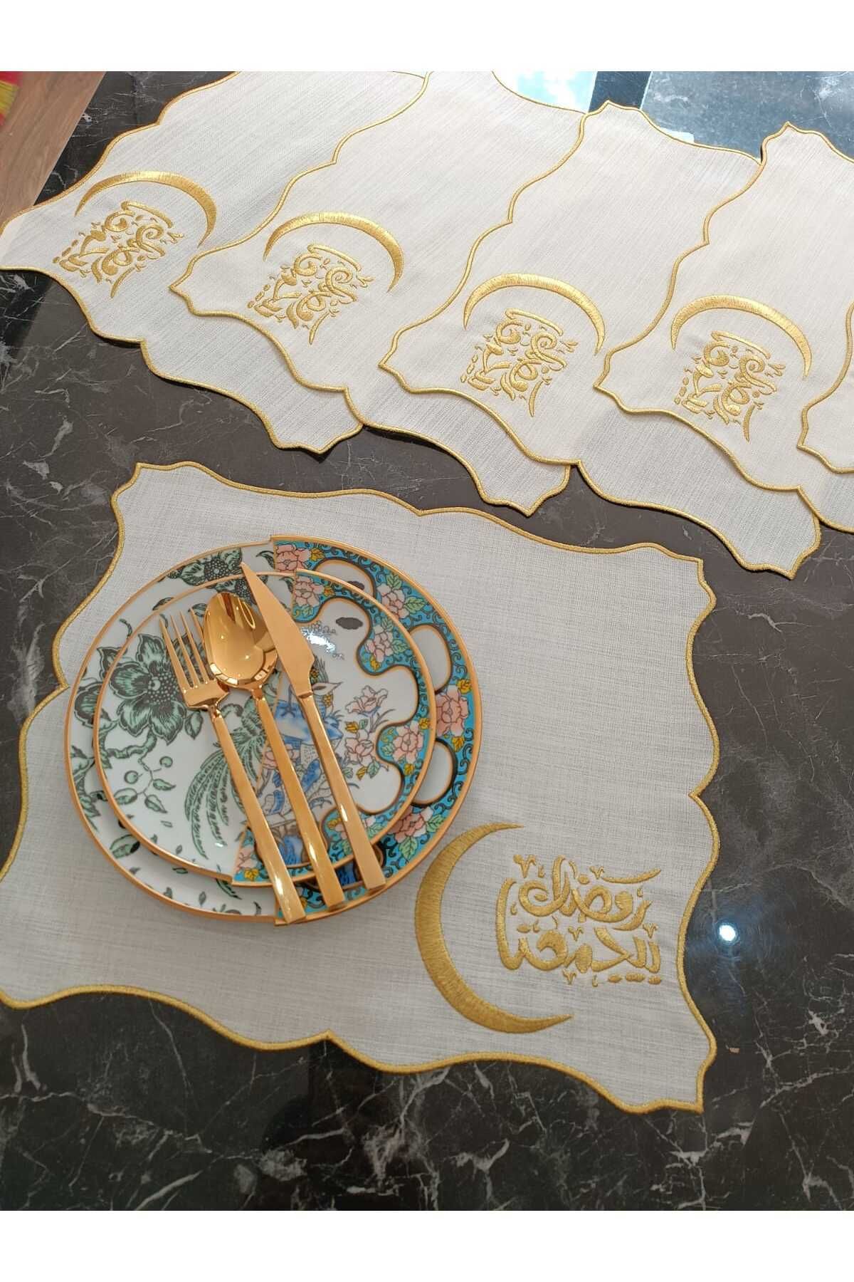 ramazan mübarek yazılı tabak altlığı, supla, amerikan servisi 1 adet
