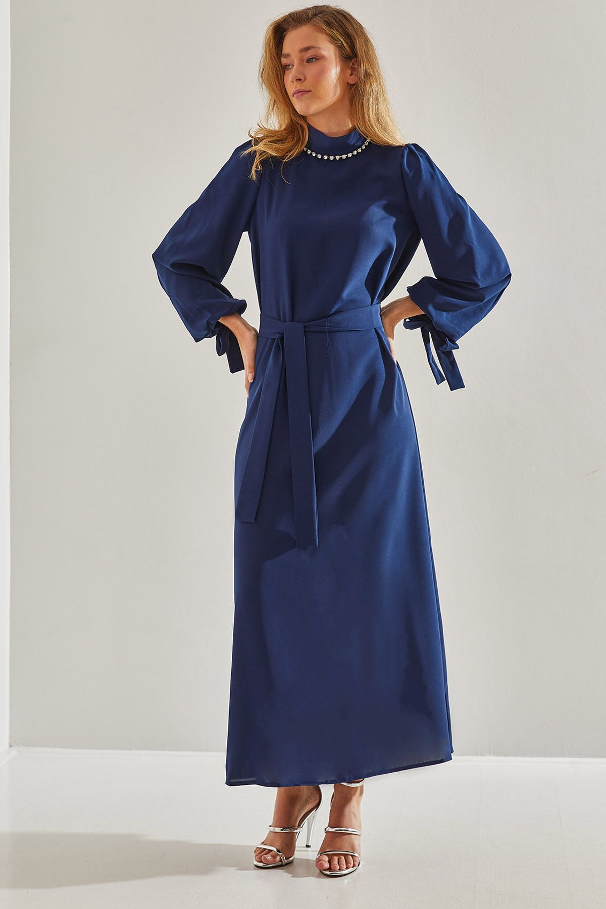 لباس حجاب کمربند دوزی شده زنانه 60151021 Bianco Lucci Modest