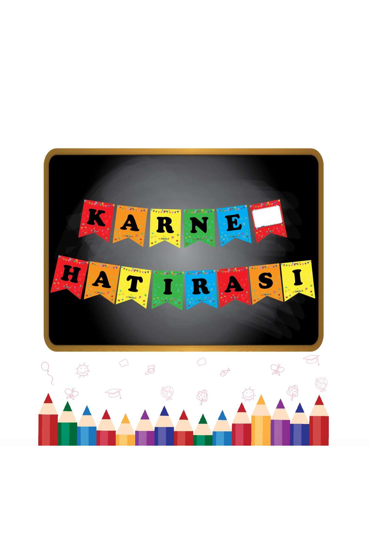 Big Party Karton Yazı Karne Hatırası