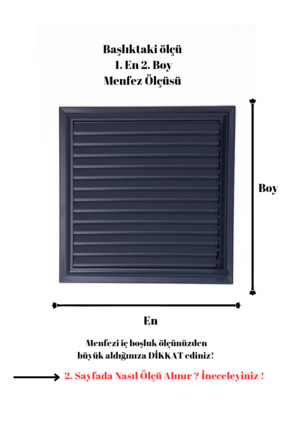 ALÜPAN Antrasit Gri 40x40 Alüminyum Menfez Banyo Wc Havalandırma Panjur