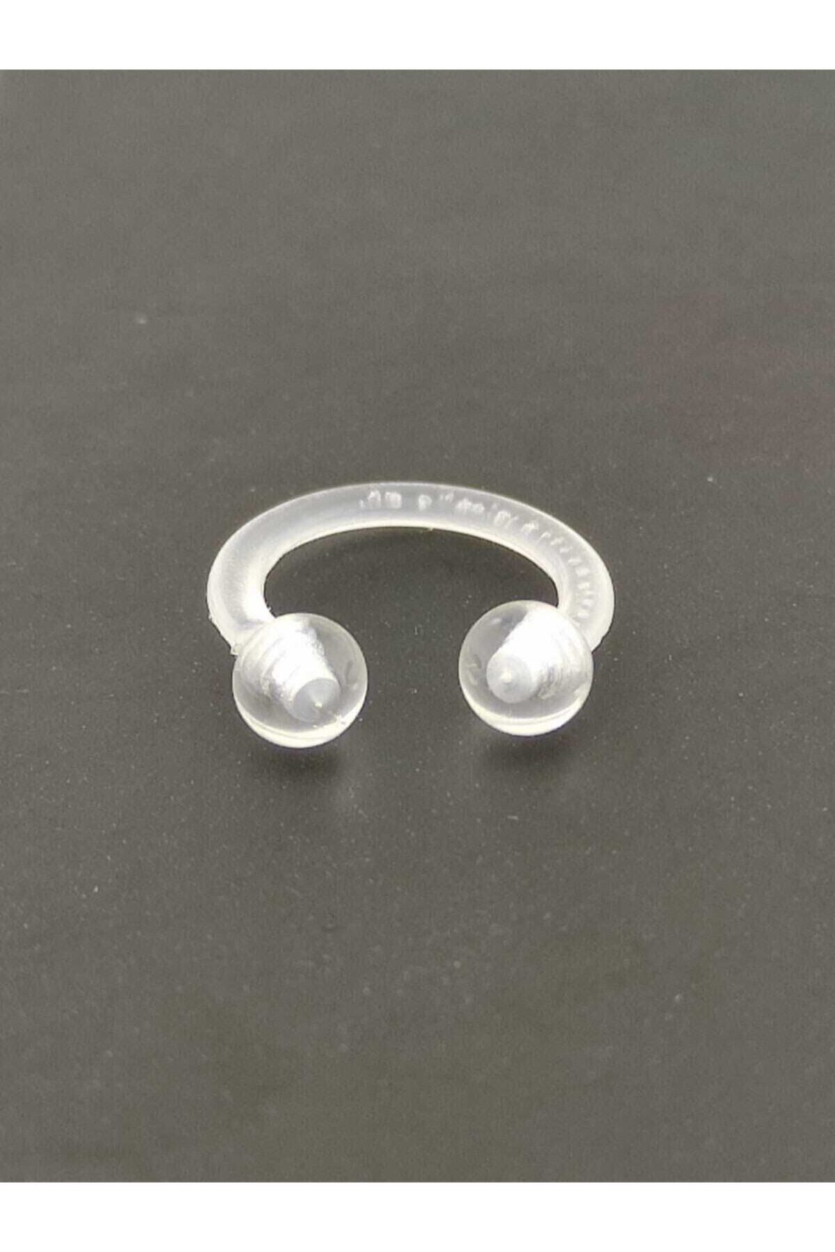 Takıparkxs-Anti Allergic Bio Plast Transparent Eight Millim Septum Piercing 3