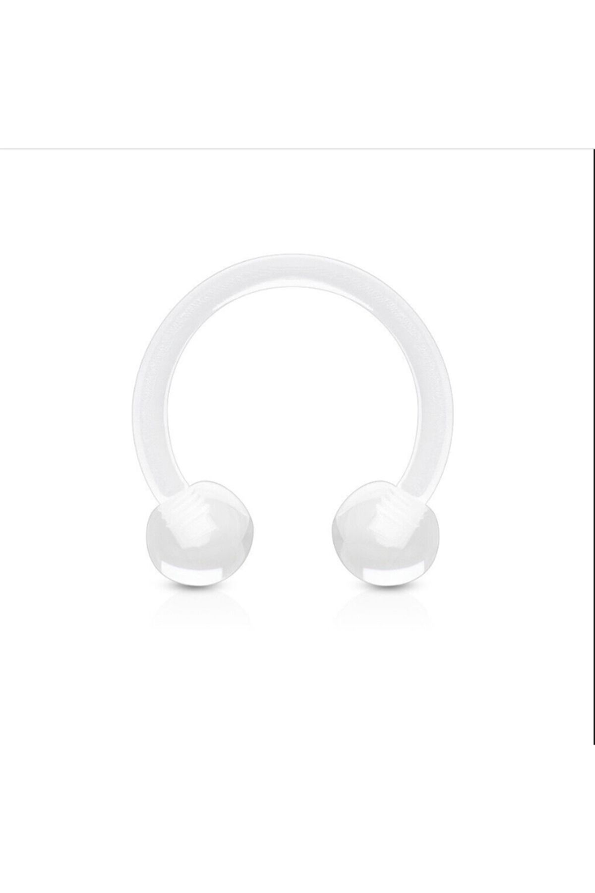 Takıparkxs-Anti Allergic Bio Plast Transparent Eight Millim Septum Piercing 4