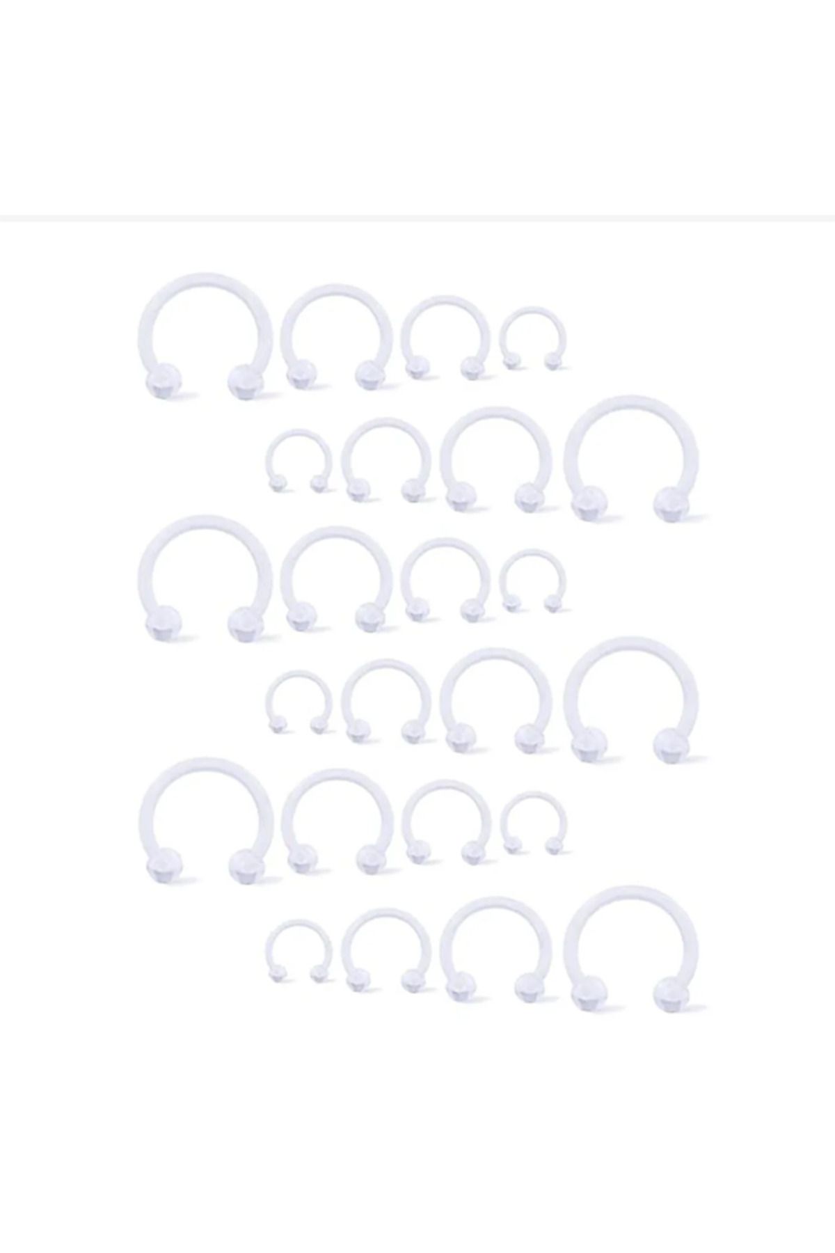 Takıparkxs-Anti Allergic Bio Plast Transparent Eight Millim Septum Piercing 5