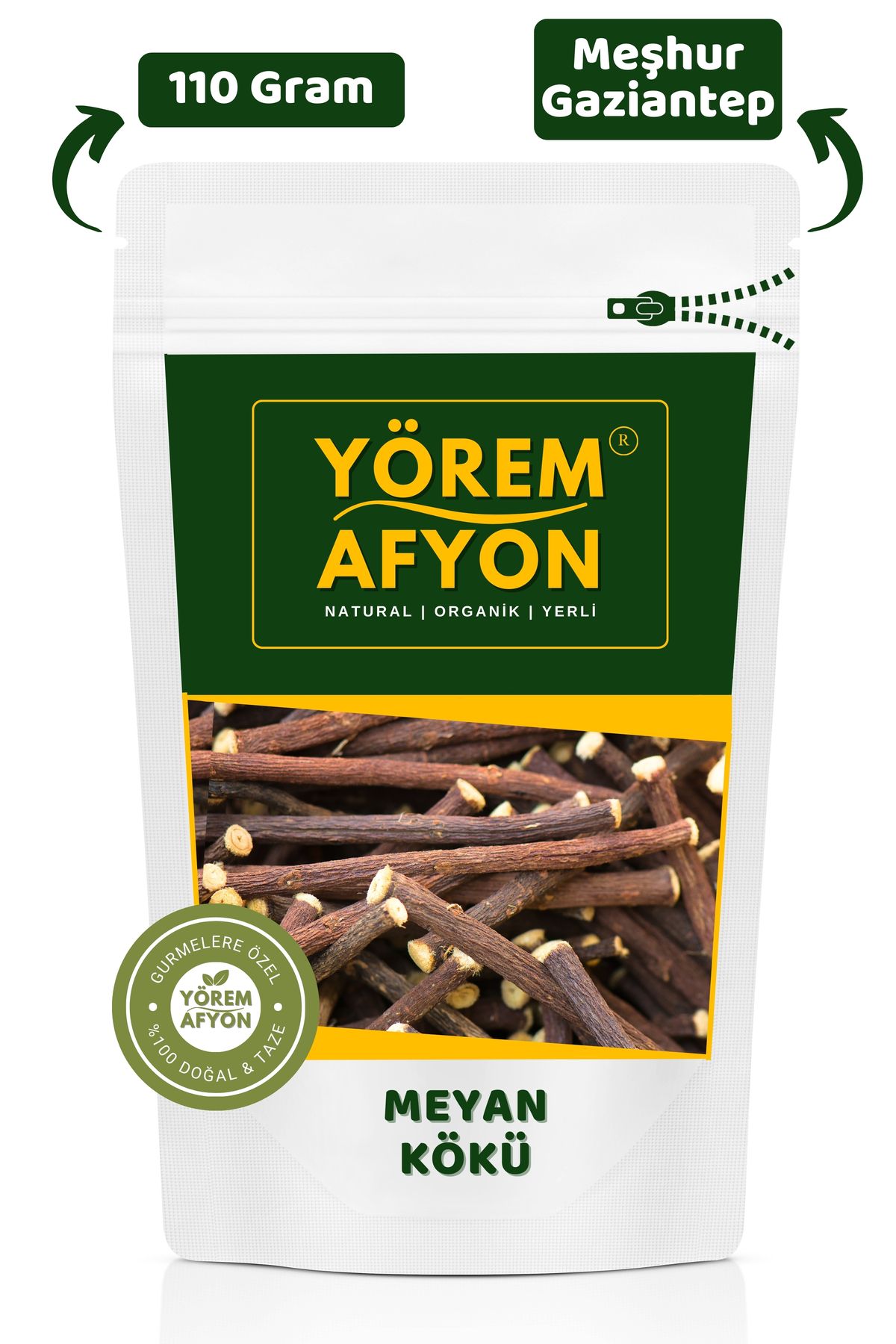 Yörem Afyon Meşhur Gaziantep Yerli Mahsul Meyan Kökü, Tatlı Kök | 110Gr.