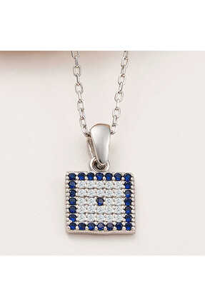 Aya Diamond Gümüş Kare Nazar Kadın Kolye