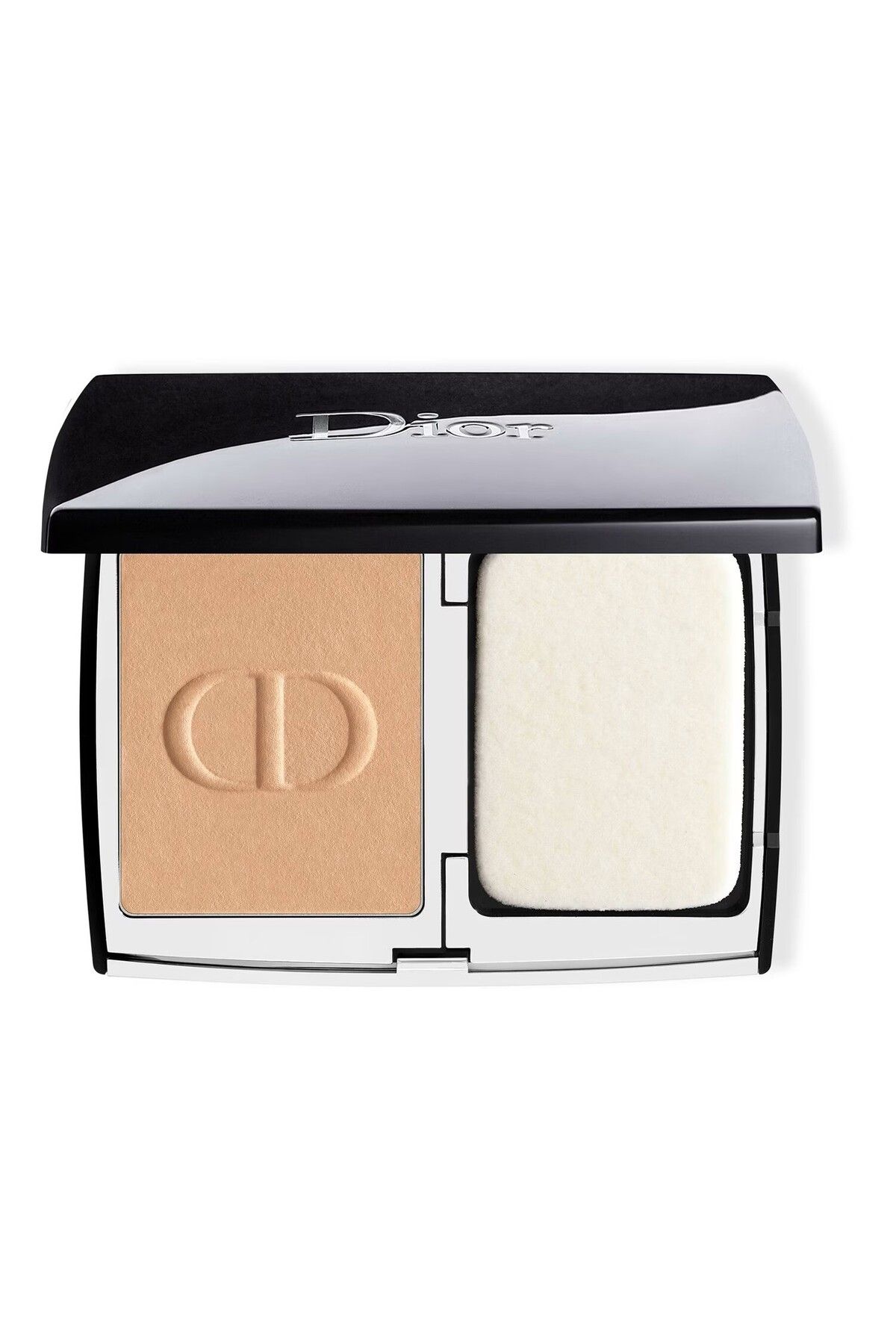 Dior پودر پایه مخملی طبیعی تازه تا 24 ساعت لذت هوشمند با مچکر کامپکت